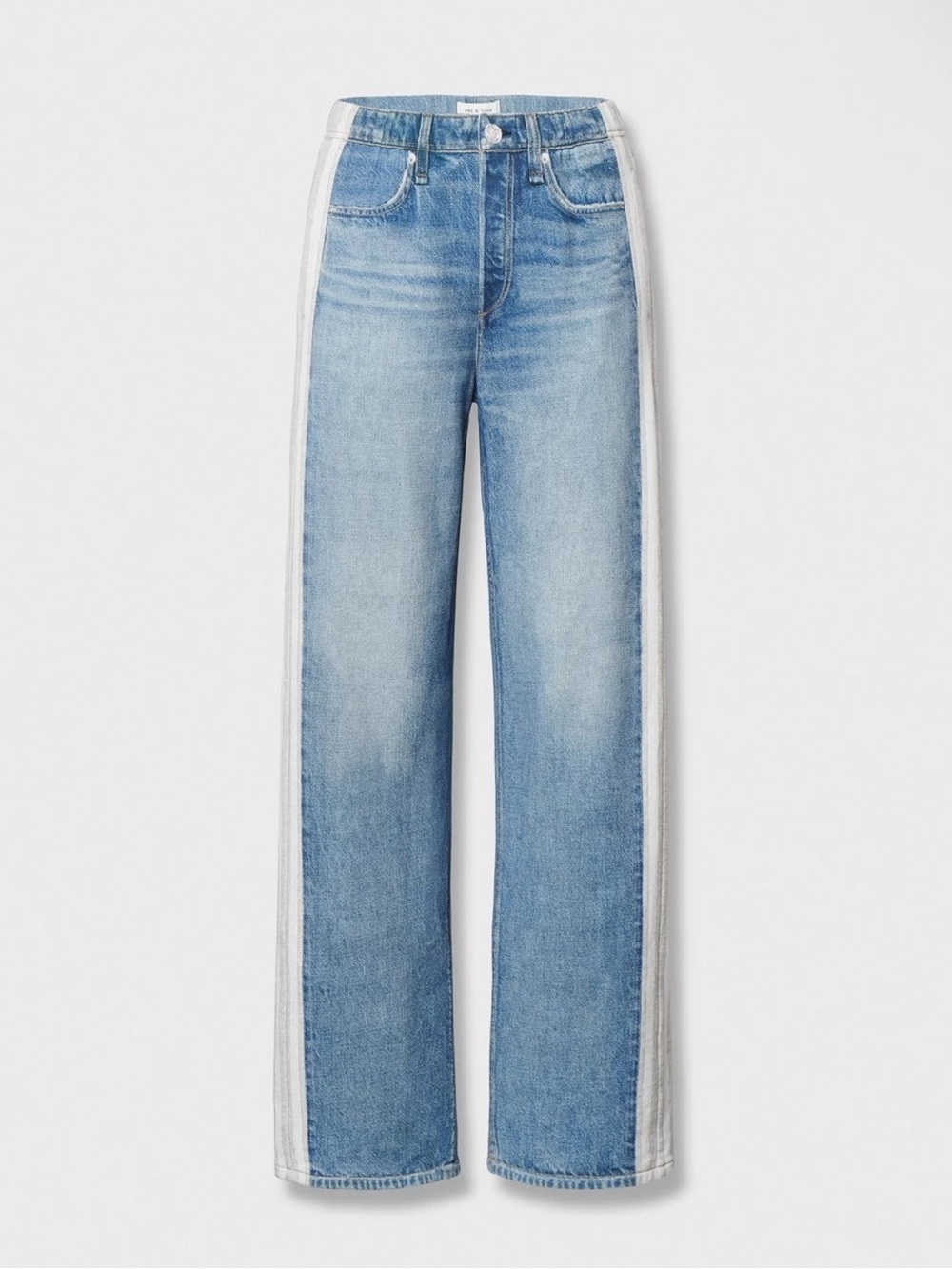 NEW Rag & Bone rb Miramar Side Stripe
Wide Leg Cotton Terry Sweatpant Jeans M - Picture 4 of 14